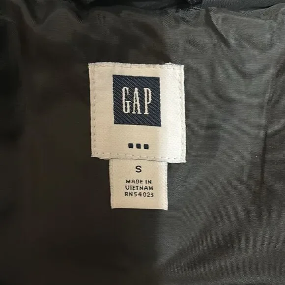 GAP Black Down Filled Puffer/Quilted Vest S - Picture 8 of 12